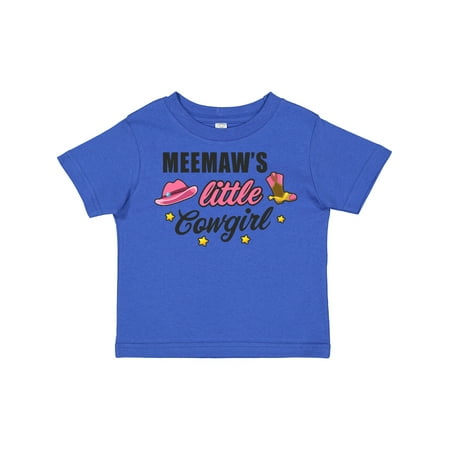 

Inktastic Meemaws Little Cowgirl with Cowgirl Hat and Boots Gift Toddler Toddler Girl T-Shirt