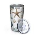 thumbnail image 2 of Coastal Coral Starfish 10oz Tumblers Stainless Steel Tumbler with Lid and Straw,Vacuum Insulated Double Wall Travel Tumbler Cups with Cleaning Brush for Coffee, Tea, 2 of 4