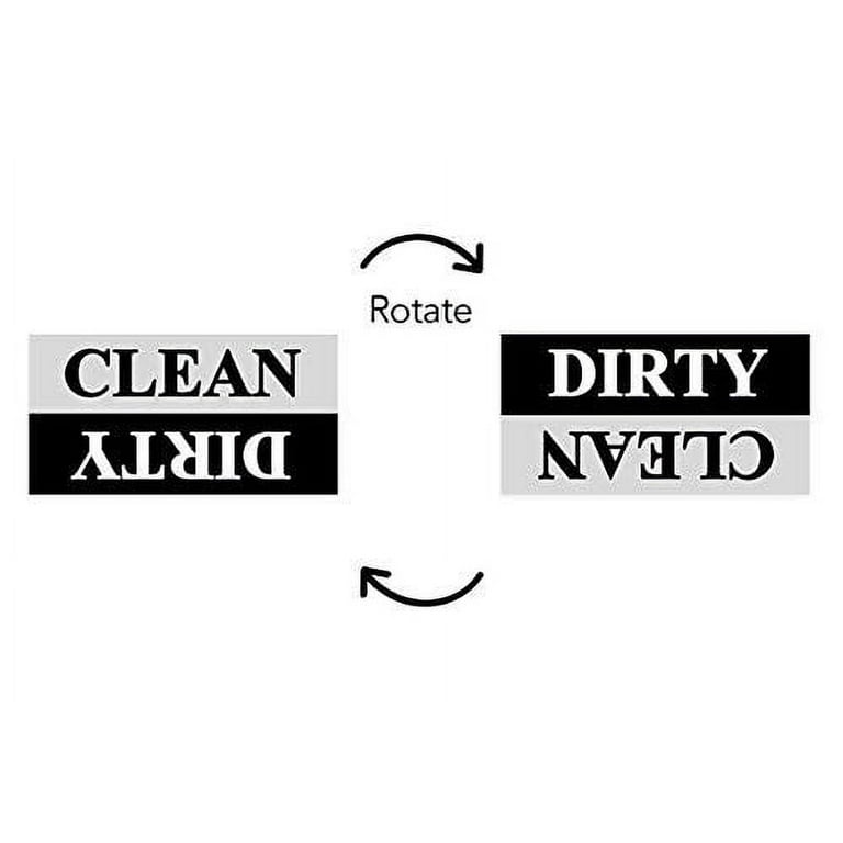 Dishwasher Magnet Clean Dirty Sign - 2 x 3.5 Inch Blue & Black Refrigerator  Magnets - by Flexible Magnets 