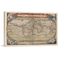 thumbnail image 1 of ARTCANVAS Ortelius World Map 1570 Canvas Art Print by Abraham Ortelius - Size: 26" x 18" (0.75" Deep), 1 of 9