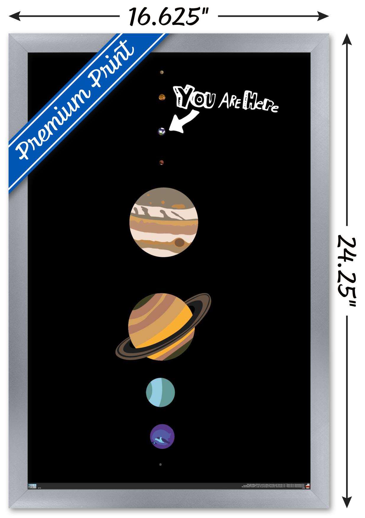 The Big Bang Theory - Planets Wall Poster, 14.725" x 22.375", Framed