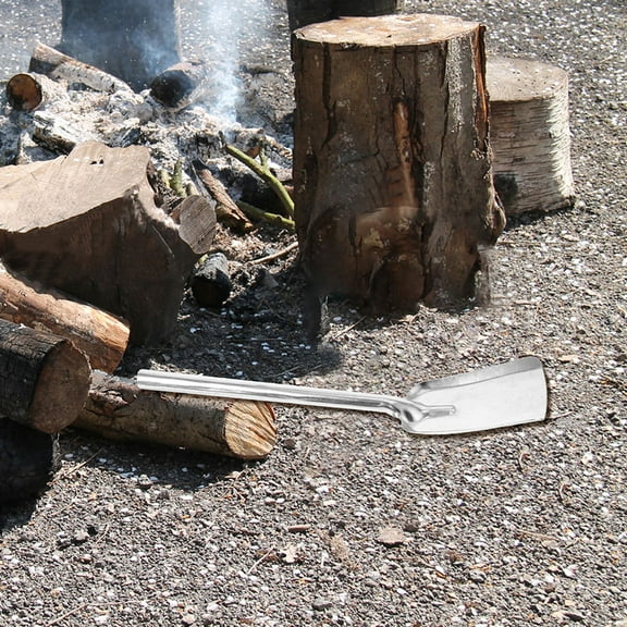 WORGEOUS Coal Shovel Campfire Fireplace Tongs Fire Pit Campfire Poker Tool Sets For Fireplace Camping Wood Stove Indoor And Outdoor Use Silver