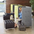 thumbnail image 4 of NBF Lounge Chair Privacy Seating with High Back Panels & Power Outlet for Office Workspace, Gray, Black, 4 of 7
