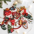 thumbnail image 2 of Colgantes de madera para Navidad, adornos colgantes de árbol de Navidad, artesanías de madera para el hogar, decoraciones para fiesta de año nuevo 2022, 2 of 4