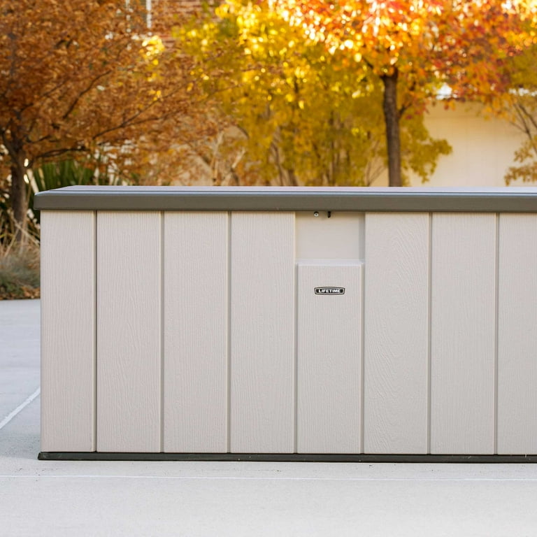 Lifetime Heavy-Duty Outdoor Storage Deck Box, 150 Gallon, Desert Sand/Brown  - Outdoor Furniture - Los Angeles, California, Facebook Marketplace