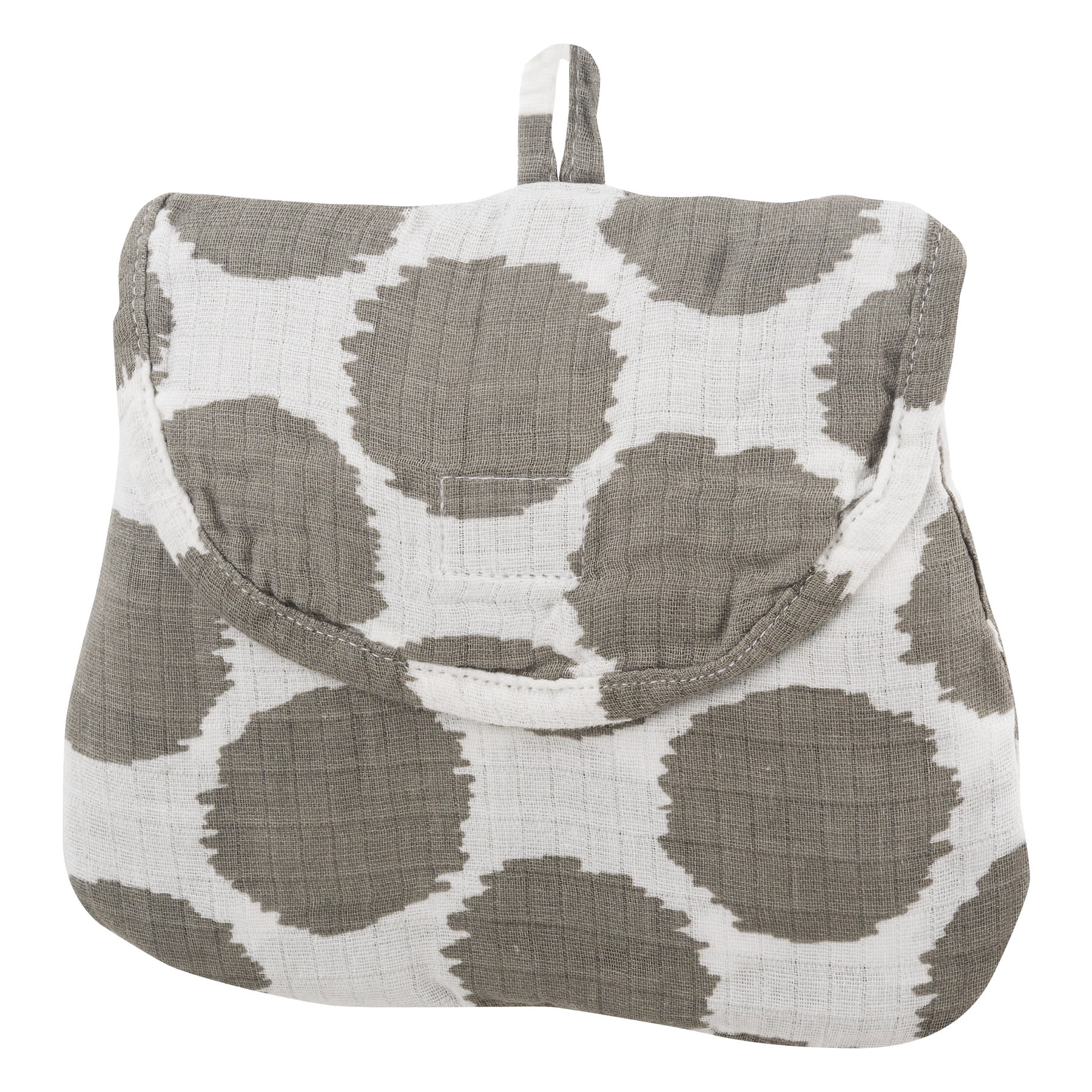 Bacati Muslin Nursing Privacy Cover, Ikat Zigzag Grey Dots, 1.0 CT