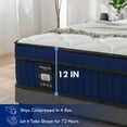 thumbnail image 6 of Queen Rose Queen Mattress 12" Hybrid Cooling Gel Memory Foam Mattress with Individually Wrapped Pocket Coils, Medium Firm Support, Pressure Relief, Mattress in a Box, 6 of 15