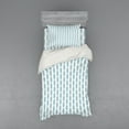 thumbnail image 2 of Ambesonne Blue Bedding Set 4 Pcs, Vintage 60s Round Chain, Queen, Pale Blue White, 2 of 3