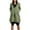 Green, variant on qolati Zip Up Hoodie For Women Double Back Zipper Long Tunic Hooded Sweatshirt Casual Drawstring Fleece Fall Winter Jacket Coat with Pockets