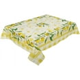 thumbnail image 2 of Summer Lemon Tablecloth Rectangle/Oval Yellow Buffalo Plaid Rustic Table Cloth Outdoor Waterproof Tablecloths for Party Picnic Polyester Table Cover for Dining/Kitchen Tabletop Decoration 60x102in, 2 of 6