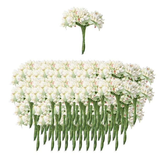 Ramo de flores artificiales Colcomx 100 piezas flores artificiales 2.5 cm
