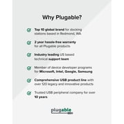 Plugable Thunderbolt 4 Hub, 4-in-1 Pure USB-C Design, Includes USB-C to 4K HDMI Adapter, 60W Laptop Charging, Compatible with Mac and Windows Laptops and USB-C, Thunderbolt 3 or 4, and USB4 devices