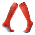 thumbnail image 5 of ibiyuan Youth Football Socks Breathable Long Tube Over The Knee Athletic Socks Boys Girls Sport Training Socks Non- Grip Back To School,Orange, 5 of 8