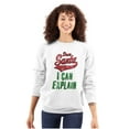 thumbnail image 3 of Funny Xmas Dear Santa I Can Explain Unisex Plus Fleece Graphic Sweatshirt Brisco Brands 2X, 3 of 5