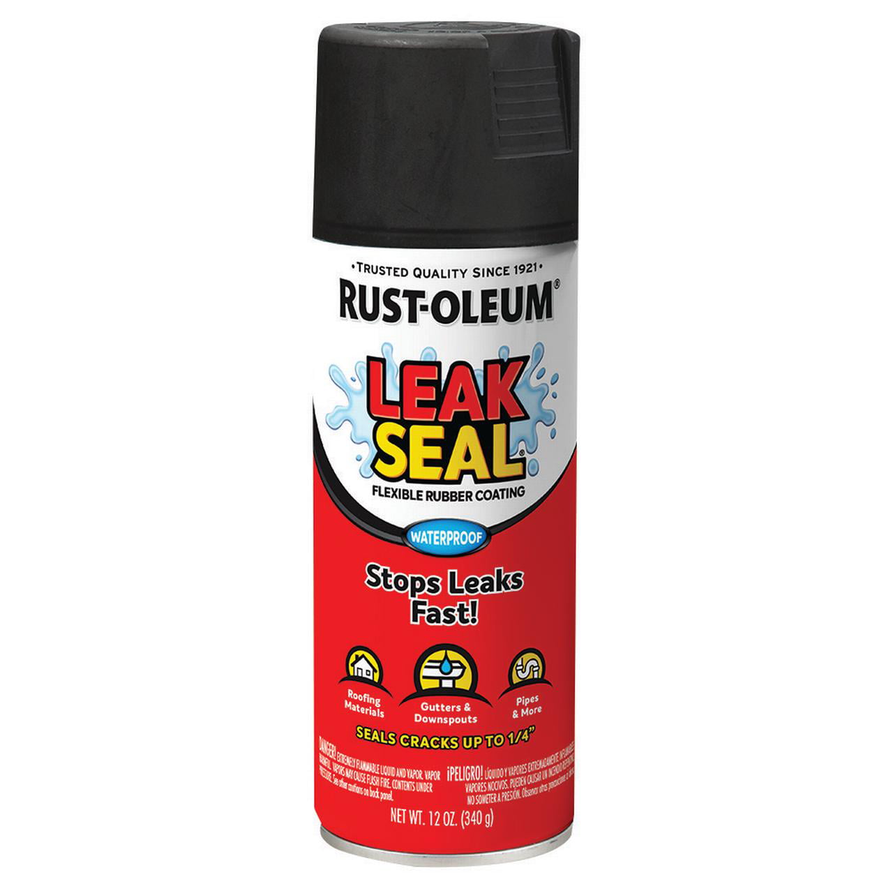 engel ingewikkeld radar Black, Rust-Oleum LeakSeal Flexible Rubber Coating Spray Paint 12 oz -  Walmart.com