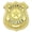 Gold, variant on Hero's Pride Security Officer Badge, Silver Finish, Large Size (2-1/4" x 2-5/8")