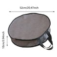 thumbnail image 2 of SUYOLL Gray 52cm Round Storage Bag Heavy Duty Cloth Protective Tote With Zipper Closure And Lift Handle For Home Organization Easy Use, 2 of 2