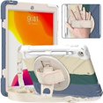 thumbnail image 1 of Étui de Protection en Silicone Coloré Antichoc + PC avec Support/sangle d'Épaule/sangle de Main pour iPad 10.2 2020, 1 of 5