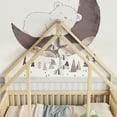 thumbnail image 3 of Miniyam Wood Full Size House-Shaped Floor Bed with Guardrails for Kids, Natural, 3 of 7