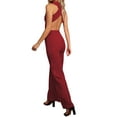 thumbnail image 4 of Coduop Women Elegant Sleeveless Jumpsuit Deep V-neck Backless Wide Leg Bodysuit Playsuit, 4 of 7