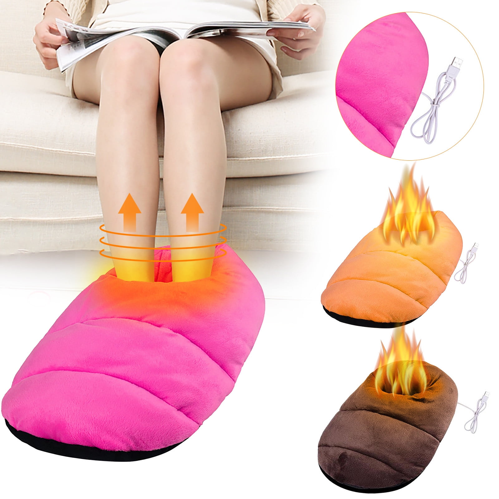 Electric Heated Shoe Thermal Insoles Heater Winter Feet Warmer Pad Rechargeable 