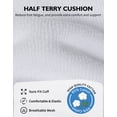 thumbnail image 5 of CLOSEMATE 6 Pairs Mens Ankle Athletic Socks Cushioned Running Sports Cotton Quarter Socks(2Black 2White 2Grey, Size L), 5 of 6