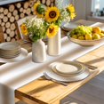 thumbnail image 4 of Khaki White Ombre Round 13 Inch Placemats Set of 2, Modern Abstract Art Farmhouse Gradient HeatResistant Non Slip Place Mats for Dining Table, Wipeable Braided Kitchen Table Mats for Housewarming, 4 of 9