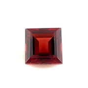 Certified Genuine 1.25 Carat Red Garnet Square Shape Step Cut 6x6 mm Loose Gemstone January Birthstone