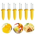 thumbnail image 3 of 10/30/50PCS Corn Holders, Large Size Stainless Steel Corn Holder, Twin Prong Sweetcorn Holder Corn on The Cob Skewers Fruit Fork for Kitchen Tool Outdoor Home BBQ Cooking 10PCS, 3 of 8
