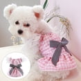 thumbnail image 2 of Breathable Dog Dress - Fade-Less Plaid Bow Tie Clothing for Comfy Pet Supplies - Perfect for Dogs, 2 of 8