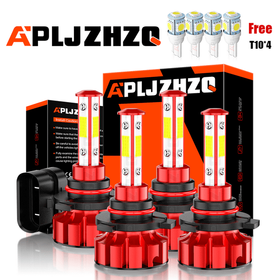 For Hyundai Sonata 2015- 2018 2019 4PC 6000K LED Headlight High / Low Beam Bulbs