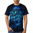 thumbnail image 4 of LAOLIUSN Men’s 3D All-Over Print Skull Graphic T-Shirt, Short Sleeve Crewneck, Stretch Polyester-Spandex Tee, S-4XL, 4 of 7