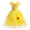 thumbnail image 2 of Princess Costume for Girls Kids Belle Dress Halloween Cosplay Party Outfit Toddler Princess Dress Up, 2 of 6
