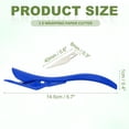 thumbnail image 2 of Uxcell 3Pack Cortador de papel de regalo, herramienta de corte deslizante segura para papel de regalo, vinilo, ventana, regalos de Navidad, elaboración, azul, 2 of 6