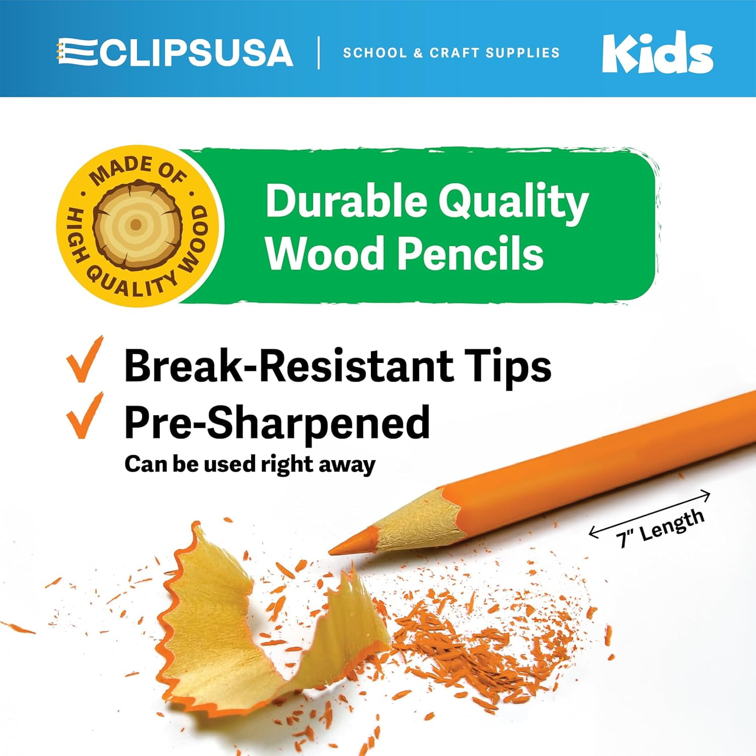E-Clips USA Pre-Sharpened Colored Pencils, Bulk Color Pencil Set, 8-pc 80-pack
