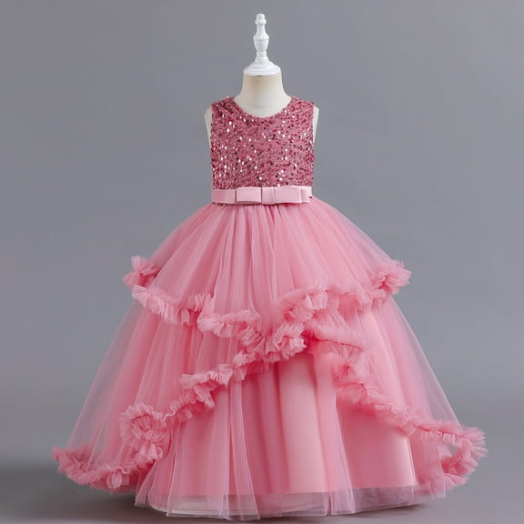 Girl Dresses Casual Birthday Dresses for Girls Kids Party Dress 8-9 Years