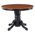 thumbnail image 1 of Bowery Hill Round Pedestal Dining Table in Black and Cottage Oak, 1 of 7