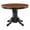 Black and Cottage Oa, variant on Bowery Hill Round Pedestal Dining Table in Oak and Rubbed White