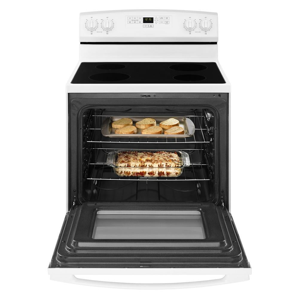 Brand New Amana® AER6303MFW - Freestanding 30" Electric Range - White - with Extra Large Oven Window 46" H x 27" D x 29" W