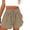 Gold, variant on Womens Running Shorts Wide Leg High Waisted Womens Shorts Gray Drawstring Casual Flat Front Solid with Pockets Shorts