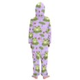 thumbnail image 3 of Frog Heart Pattern One Piece Pajamas Soft Jumpsuit Cozy Sleep and Play Romper Zipper and Pockets 4T, 3 of 8