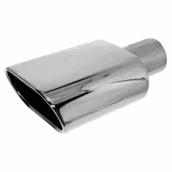 Jones Exhaust JST081 Chrome Stainless Steel Exhaust Tip Rolled Oval Angle Tip 3