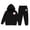 A-Black, variant on Tiweut Casual Kids Outfits 2 Piece Loose Hoodie and Sweatpants Unisex Suit Set