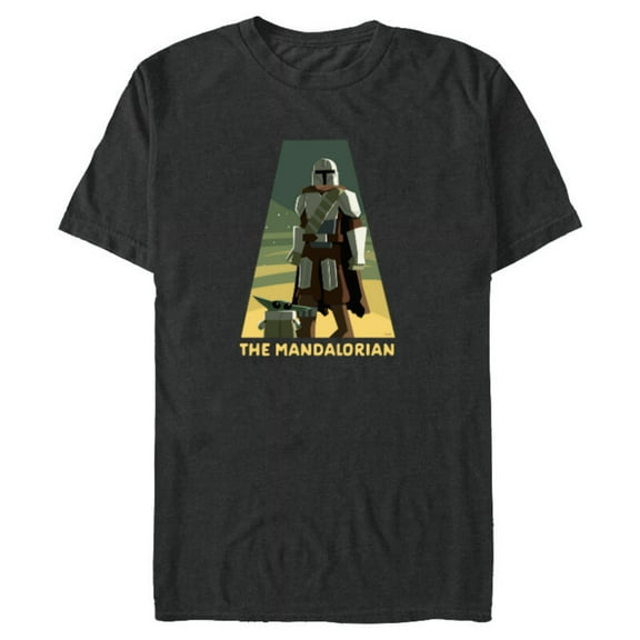 Star Wars The Mandalorian Season 3 Triangle Grogu Disney  - Short Sleeve Blended T-Shirt for Adults - Customized-Dark Heather