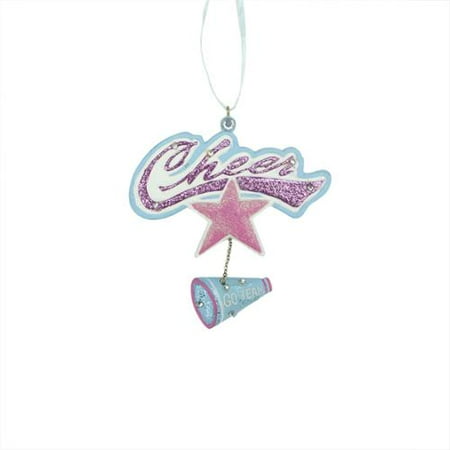 4 5 quot blue and pink cheer quot go team quot cheerleading christmas 4 5 quot blue and pink cheer quot go team quot cheerleading christmas