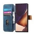 thumbnail image 2 of Decase Fashion Anti-Scratch Case for Samsung Galaxy Note 20 Ultra Shockproof Wallet Cover with RFID Blocking Wrist Strap Flip Credit Card Holder Slot, Folio PU Leather+TPU Bumper Back Cover,Blue, 2 of 5