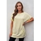 thumbnail image 4 of ABPHQTO Camiseta extragrande informal de color albaricoque para mujer con bolsillos, 4 of 5