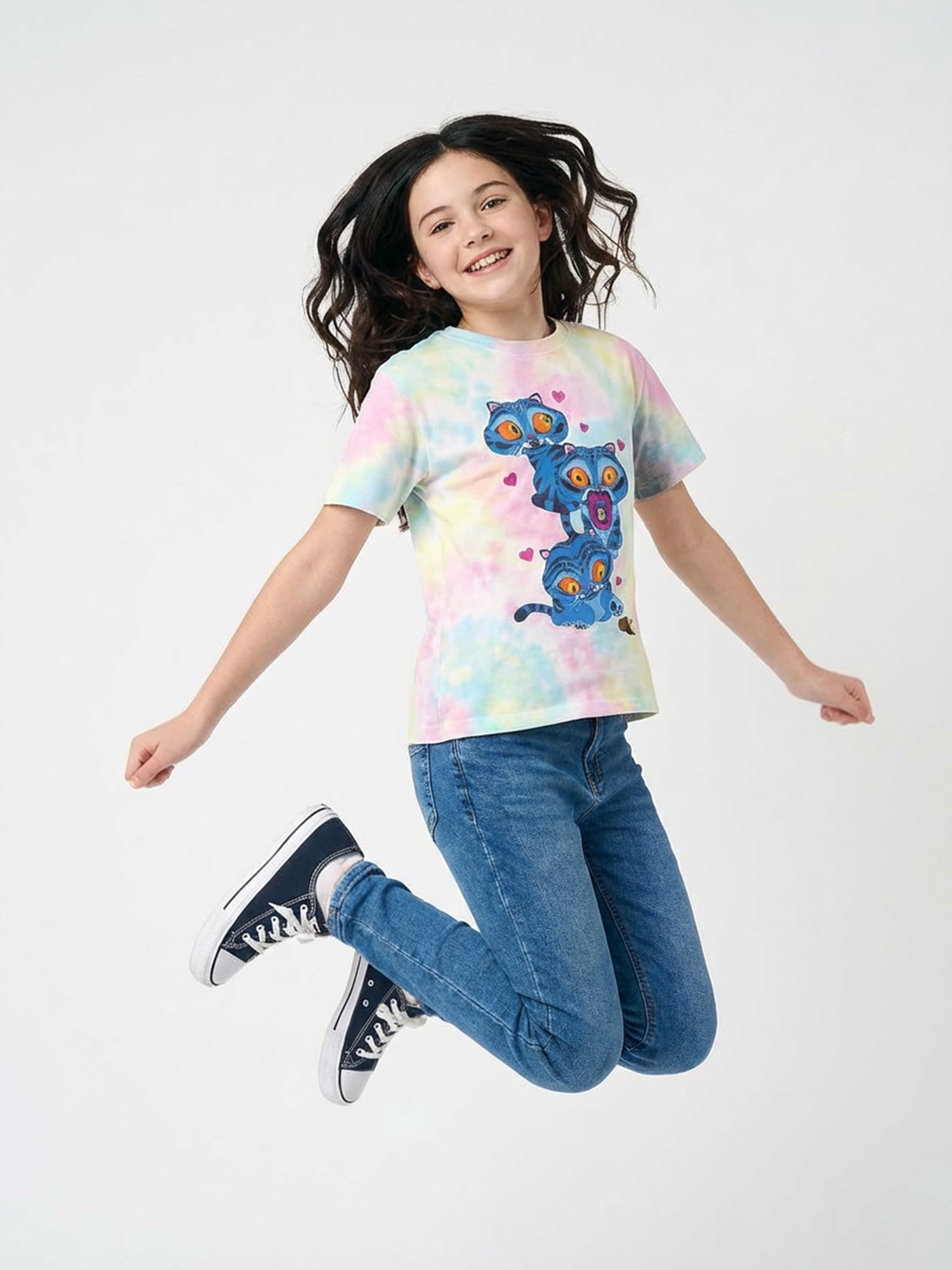 KPop Demon Hunters, Girls' & Big Girls' Graphic T-Shirt, Derpy Stack, Sizes 4-16
