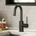 thumbnail image 2 of Kraus Oletto Single Handle Kitchen Bar Faucet with QuickDock Top Mount Installation Assembly in Matte Black, 2 of 12