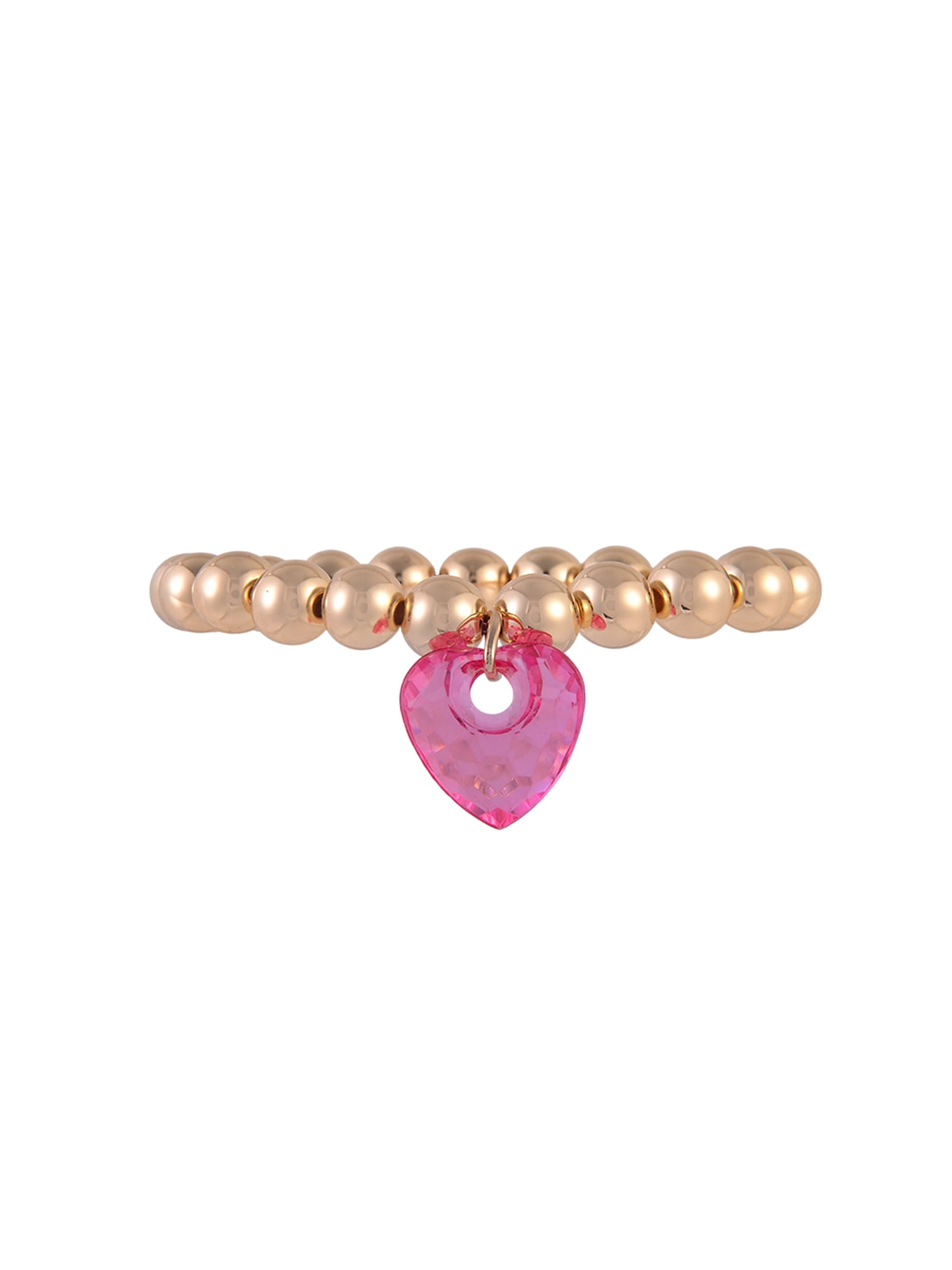 Wonder Nation Goldtone Beads Acrylic Multi Heart Drops Necklace, Bracelet & Earring Set